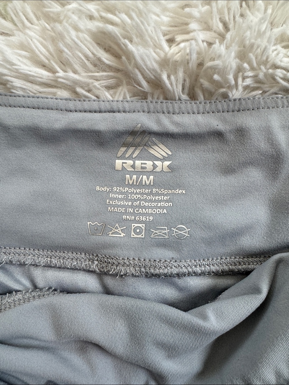 RBX Women's Light Heather Gray Running Athletic Shorts w/Wide Waist Zip Pocket - Picture 2 of 8
